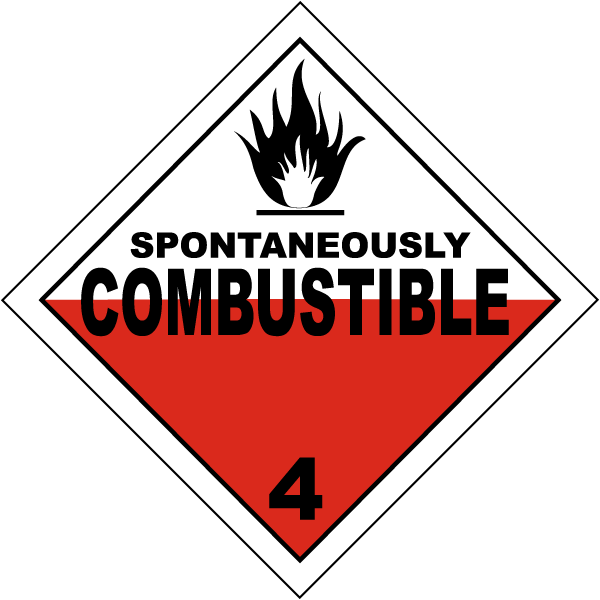 USDOT Symbol for Spontaneously Combustible