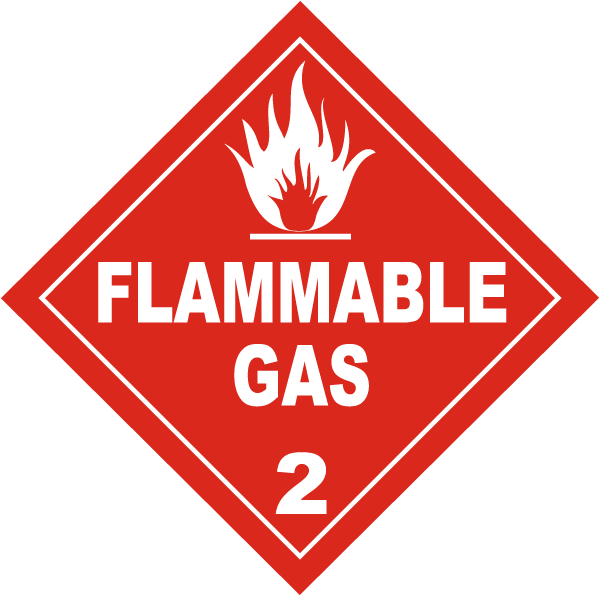 USDOT Flammable Gas Warning Symbol