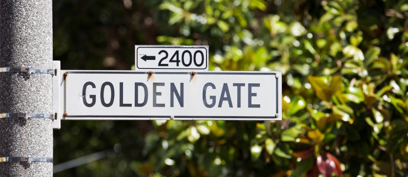 Golden gate street sign