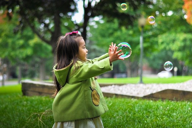 kid with bubble