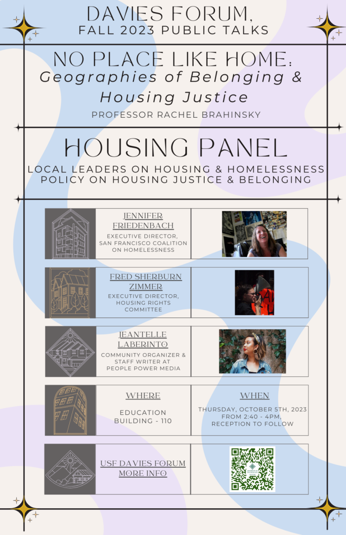 Poster for Housing Panel Discussing Homelessness and Housing Justice