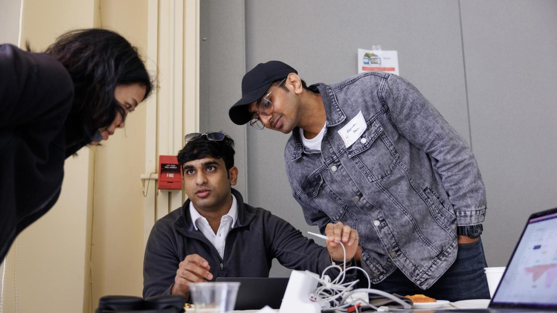 Roshan Paul with other students