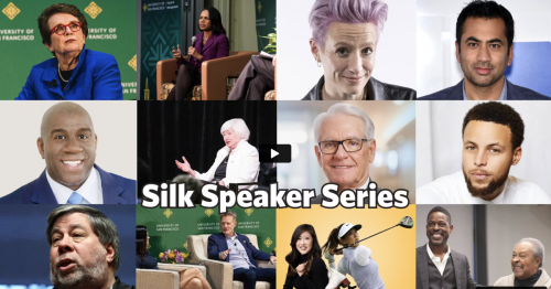"Collage of Past Silk Speaker Guests"