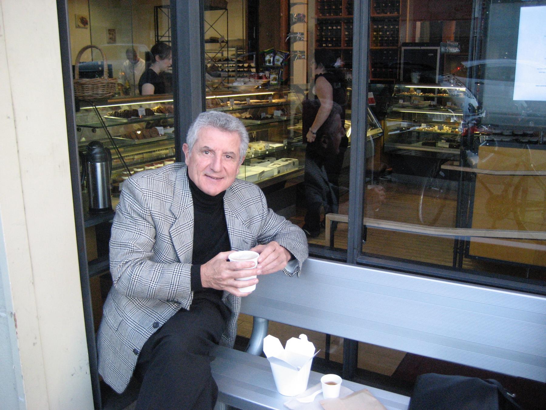 Eugene Muscat at a Cafe