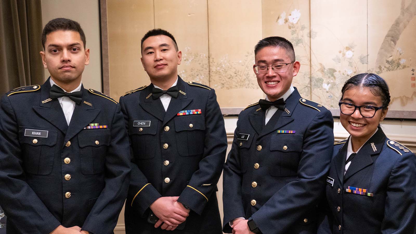 ROTC cadets smiling