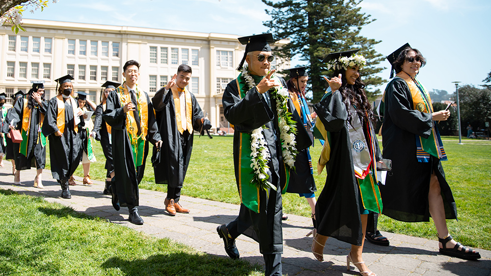 group of students during commencement