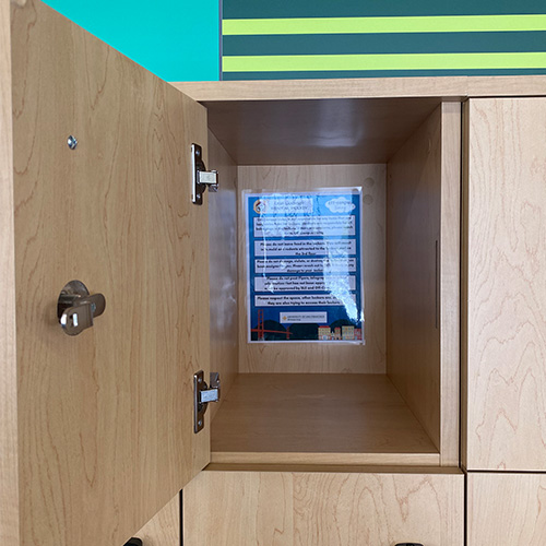 Inside of a locker