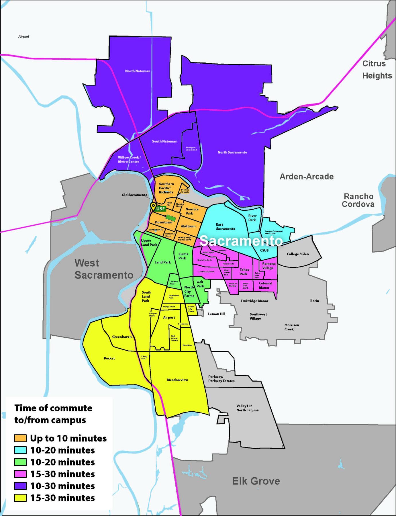 map of Sacramento