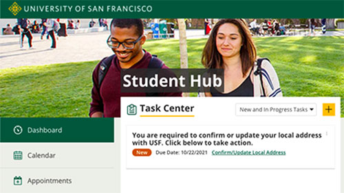 Student hub home page image
