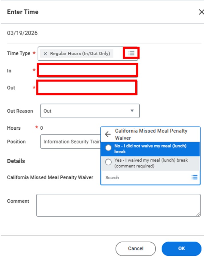 Enter Time for Multiple Positions in Workday