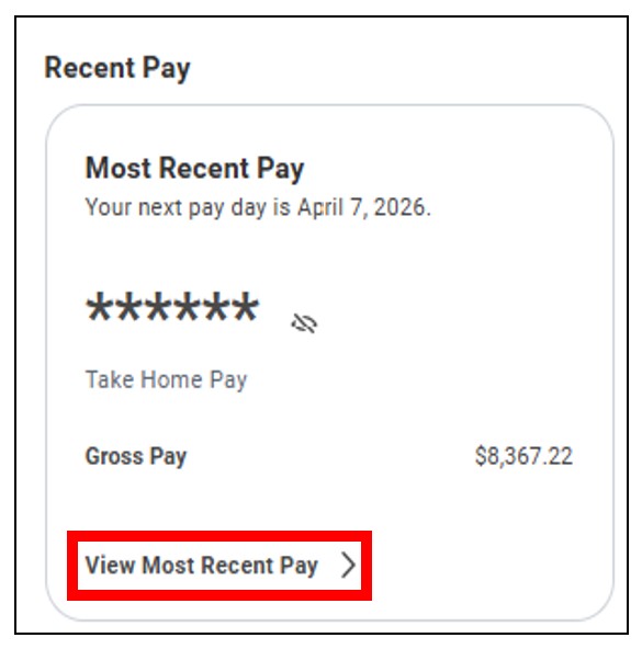 Recent Pay in Workday
