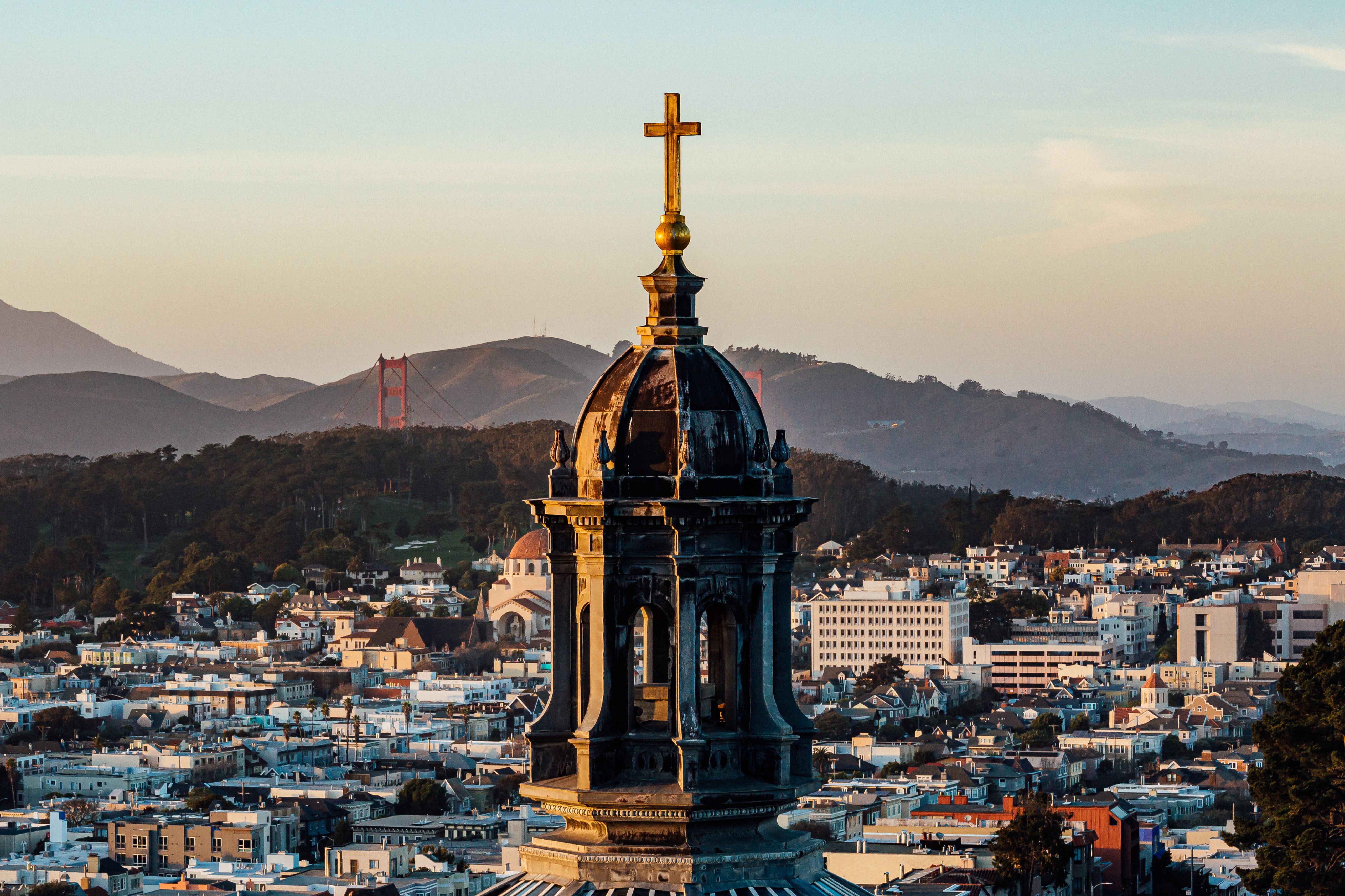 St. Ignatius bell tower city view