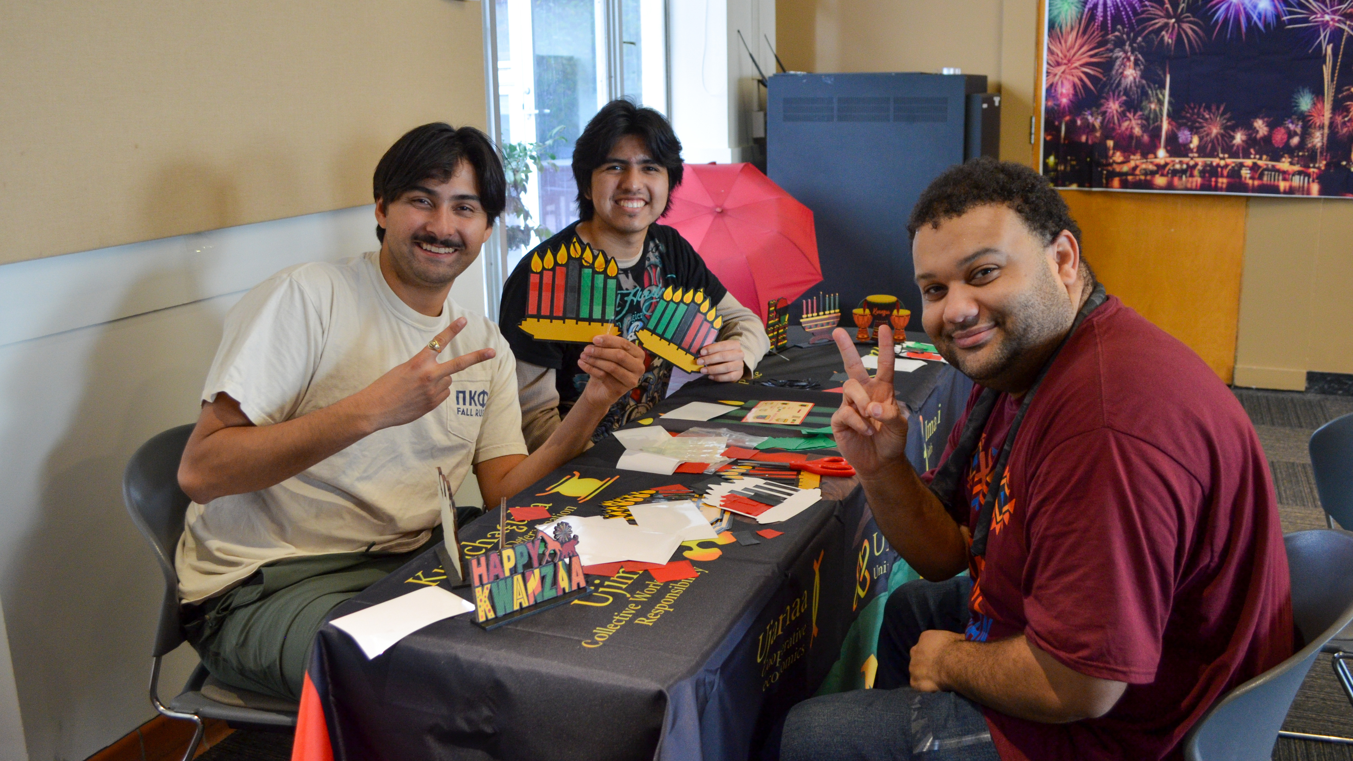 students sitting at a table