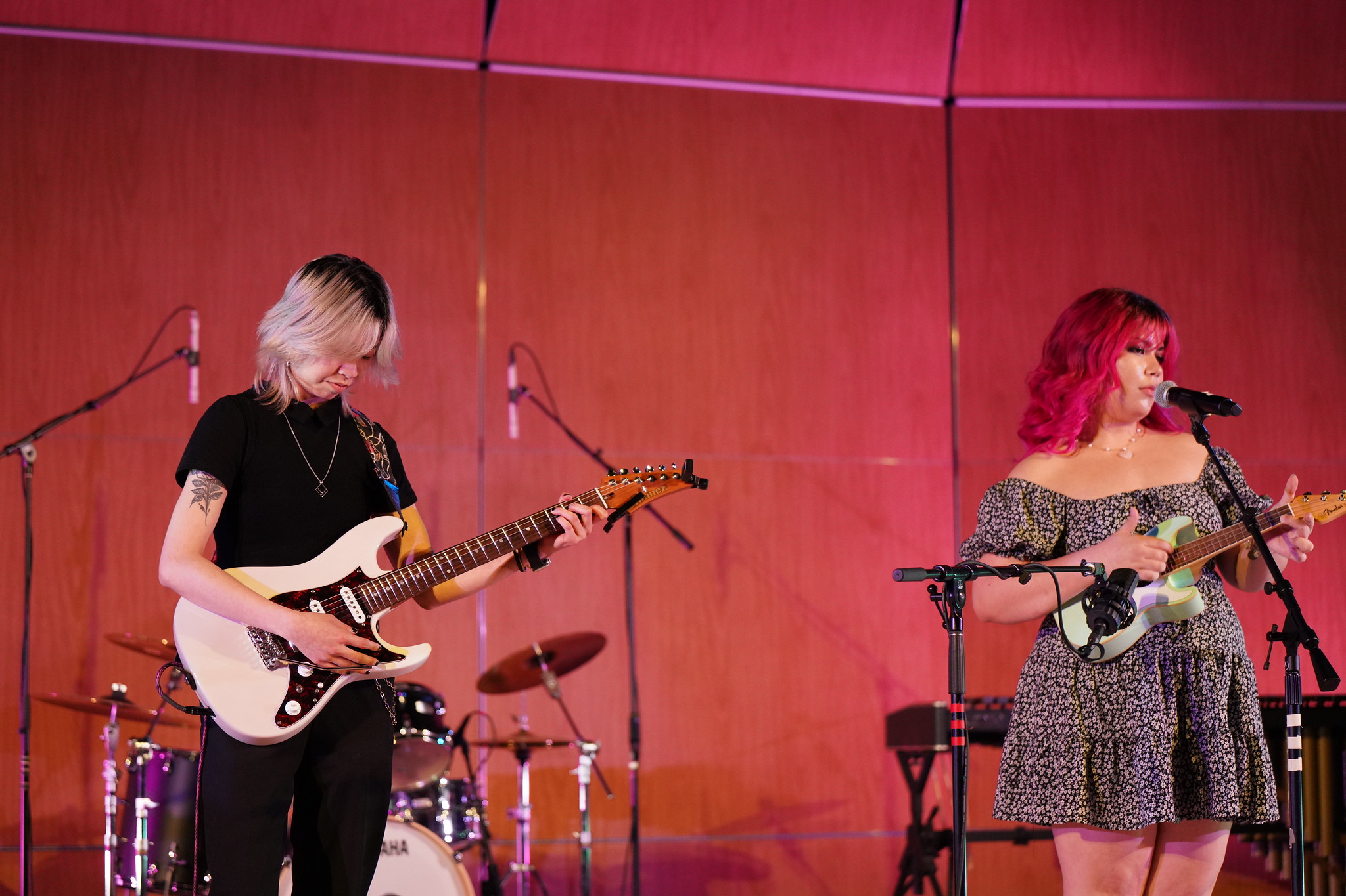 Student musicians performing in Presentation theater