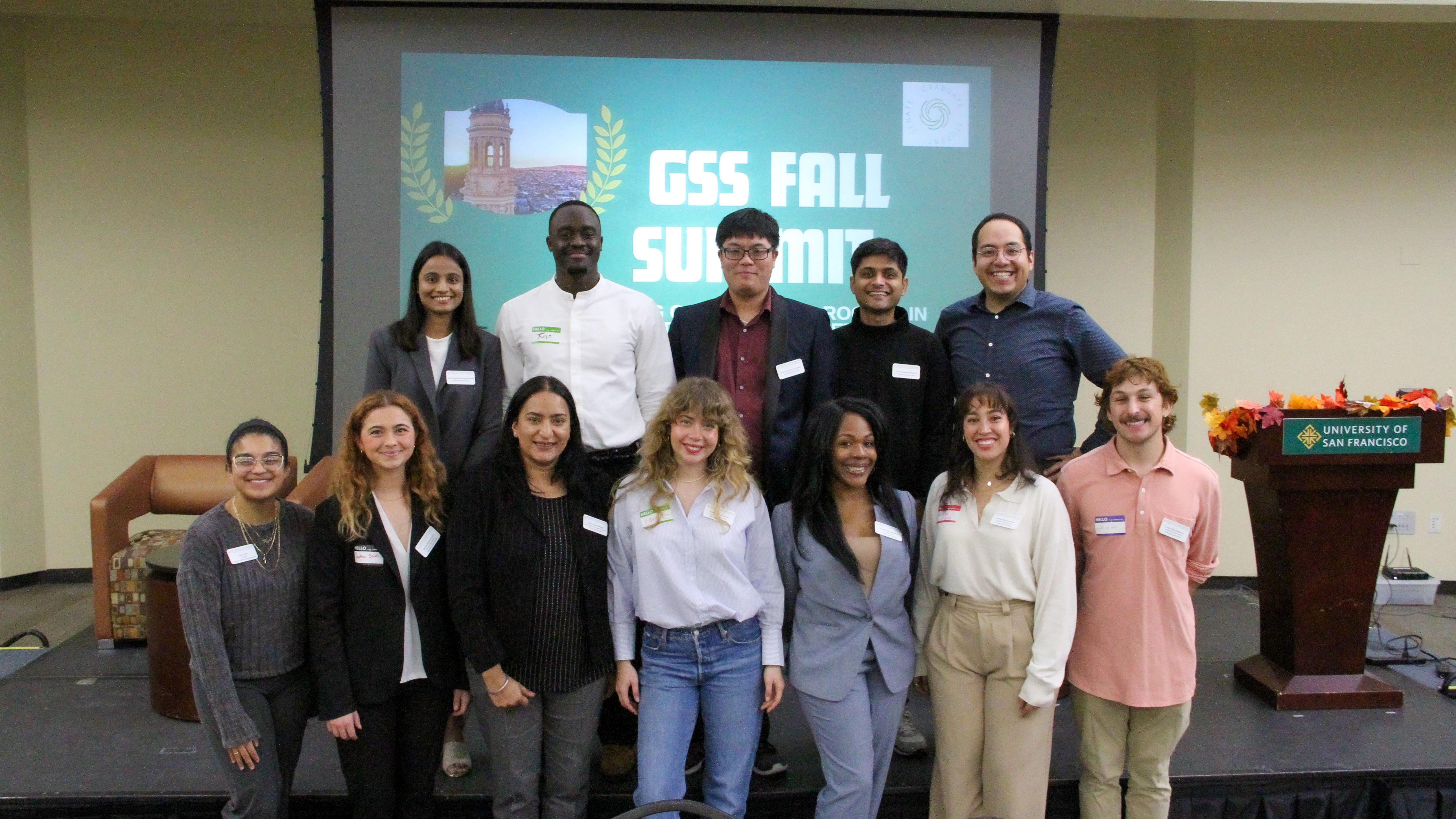 Graduate Student Senators posing for GSS Summit.