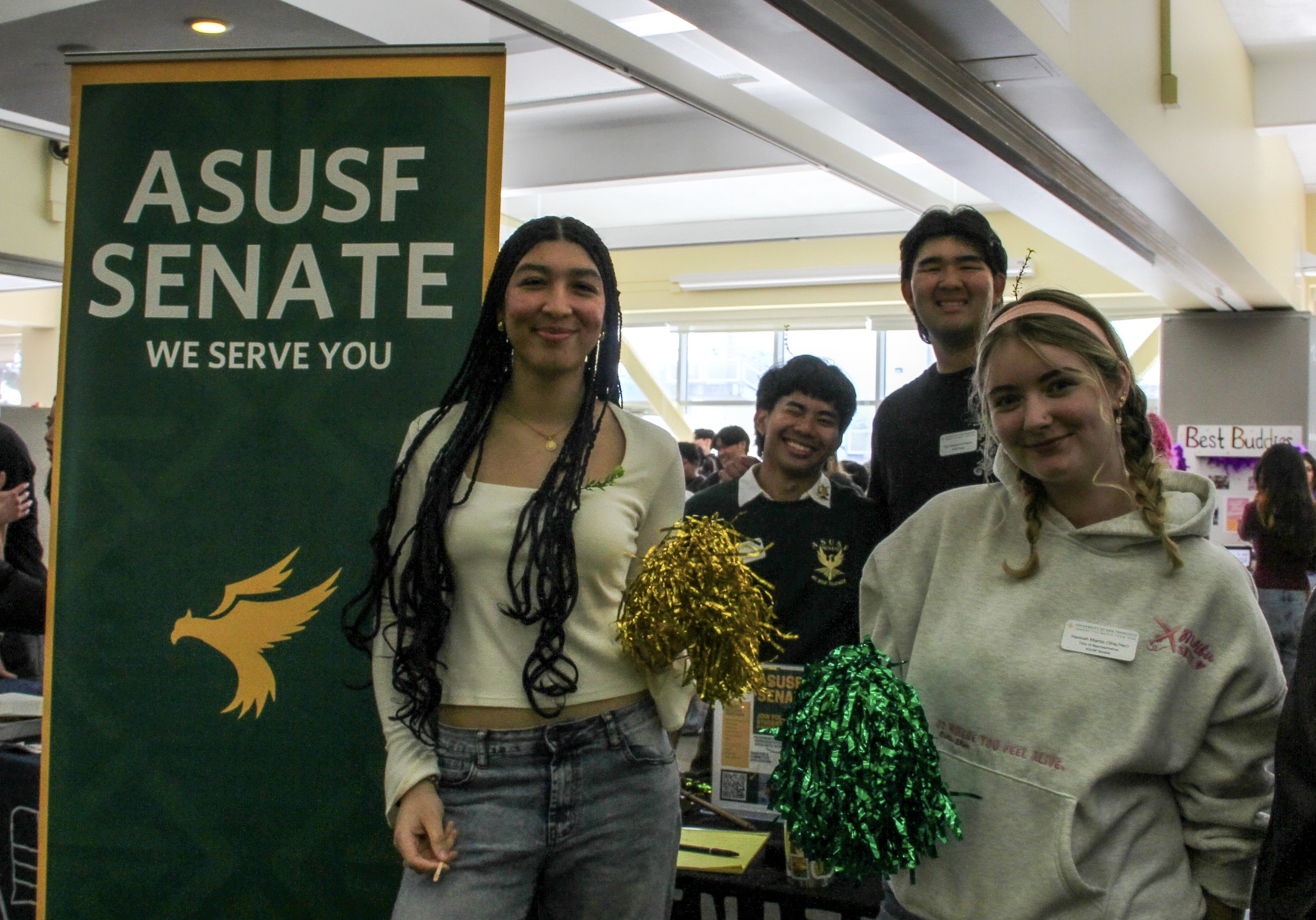 Spring Involvement Fair tabling picture of current ASUSF Senators