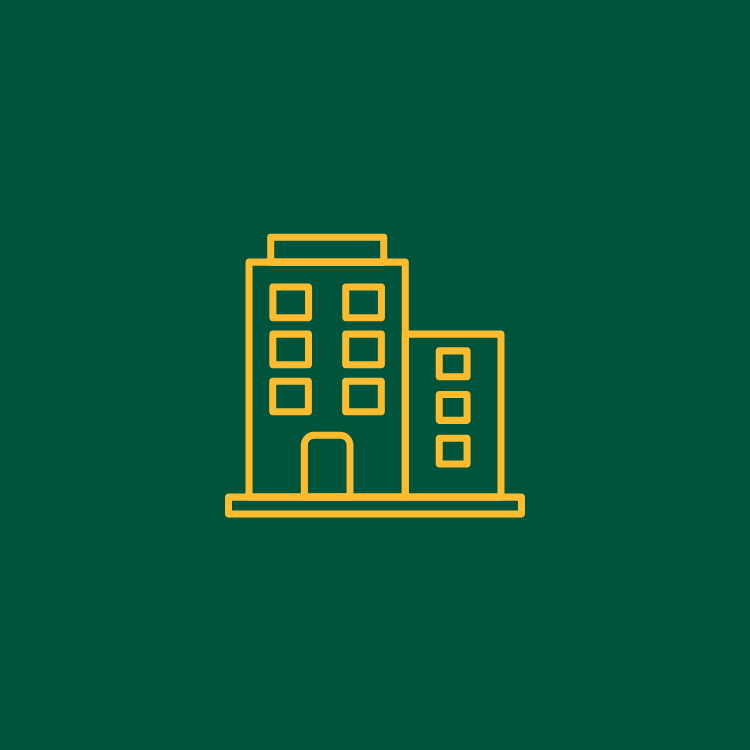 cartoon outline of a building