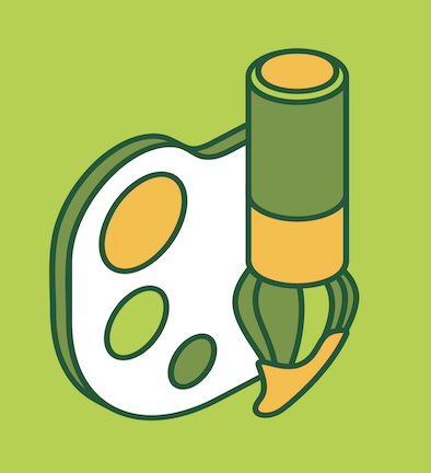 drawing of paint palette