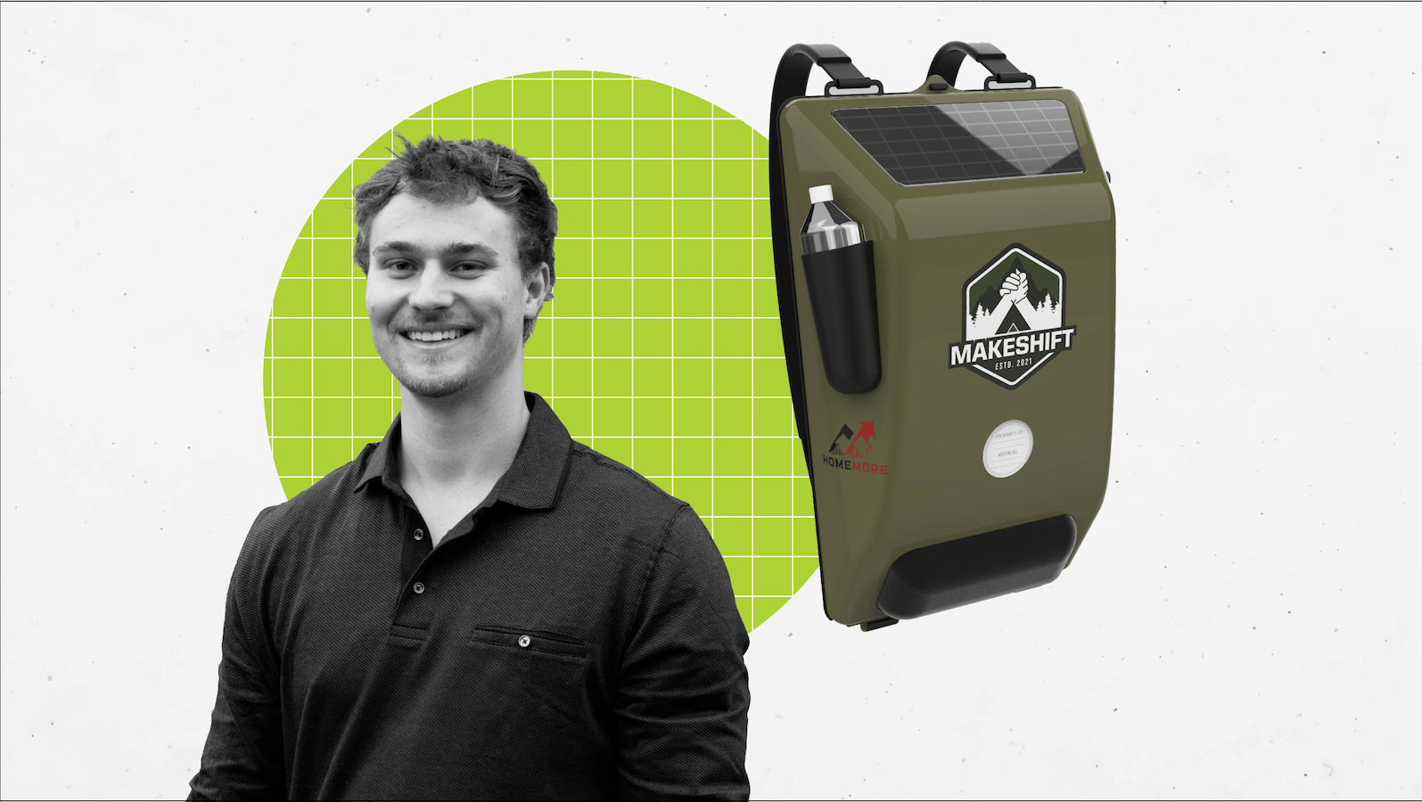 Zac Clark with his Backpack Product