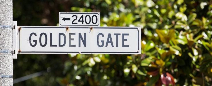 Golden Gate street sign