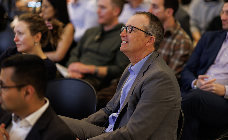 faculty member in audience