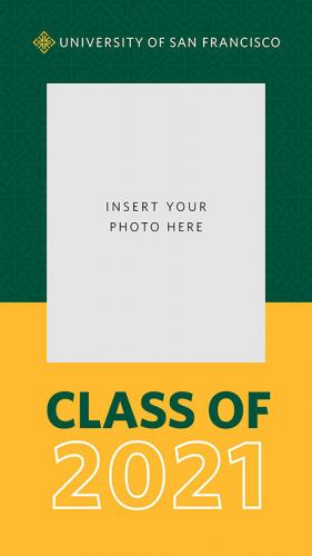 Congratulations Class of 2021 USF Green and Yellow background