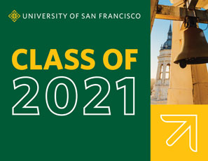 Class of 2021 Green background with St Ignatius belltower
