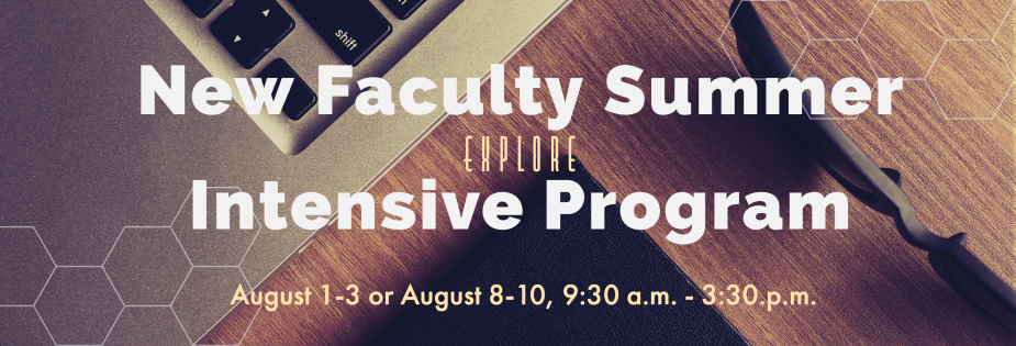 Summer New Faculty Intensive Program august 1-3 or august 8-10, 9:30-3:30pm