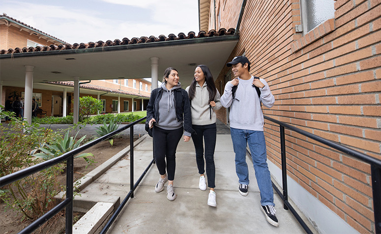 Students walking on Orange County Campus