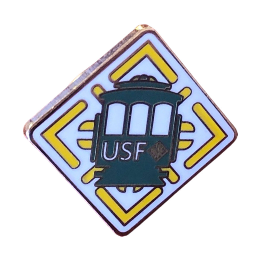 USF logo with San Francisco cable car