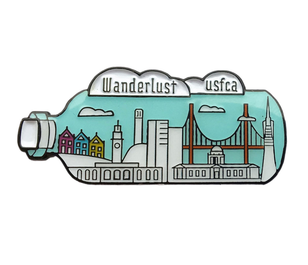 SF in a bottle that says Wanderlust SF