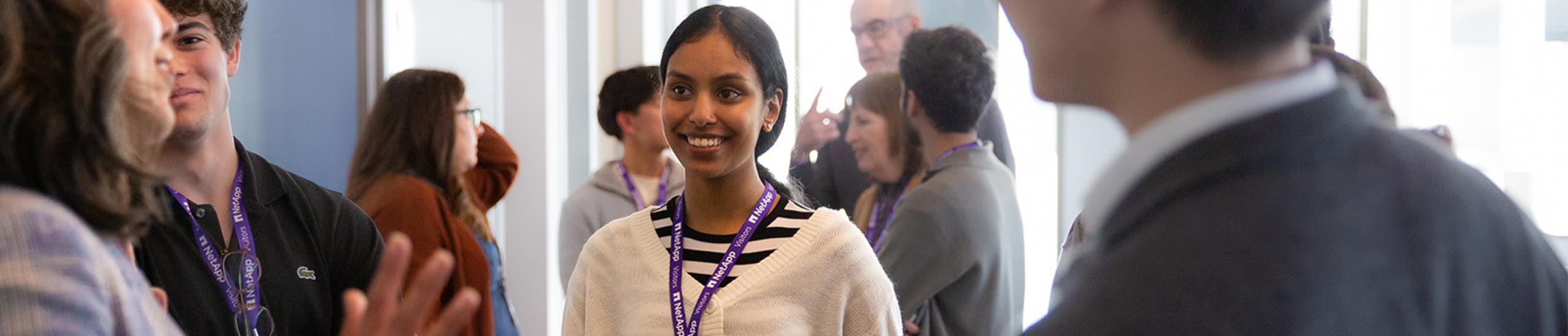 Student on a Tech Trek hosted by Career Services