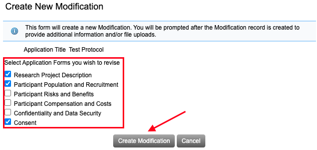 image showing what the modification form list shows on the axiommentor site