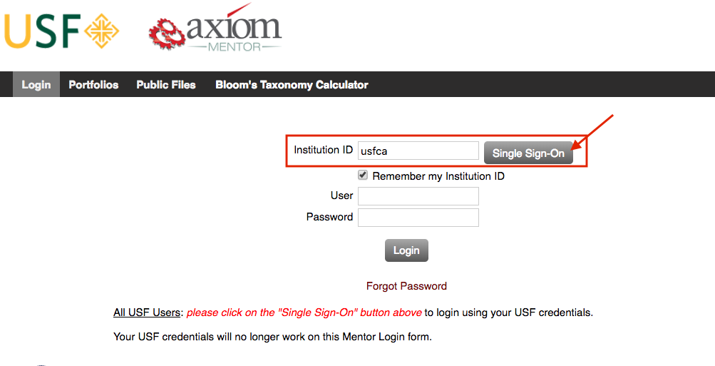 AxiomMentor Sign-in Screen