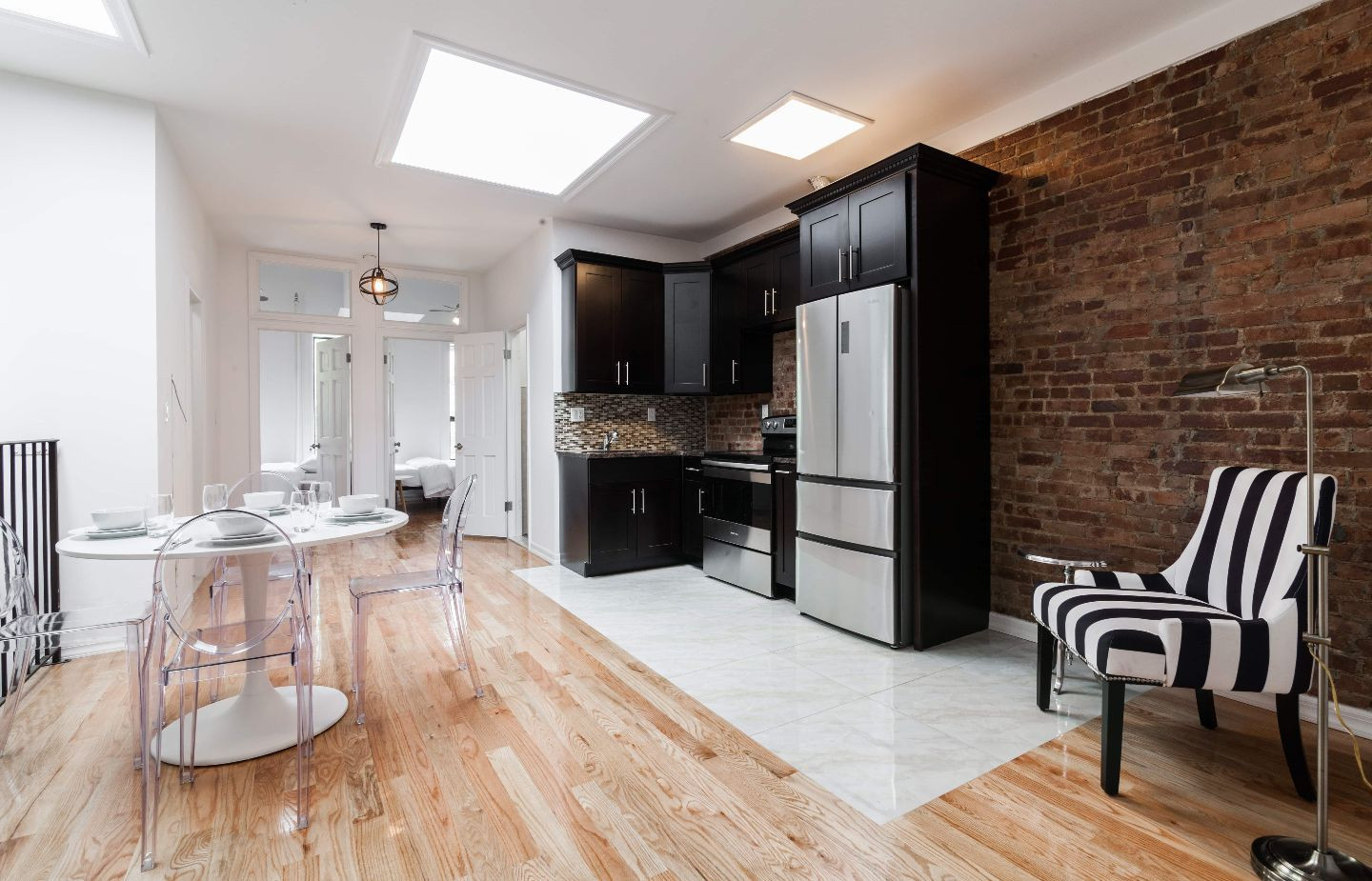 Open concept kitchen and dining room