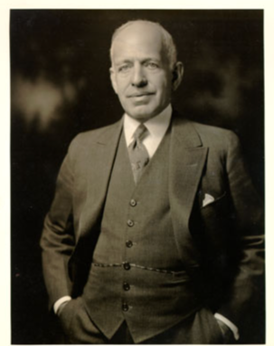 Black and white image of Mortimer Fleishhacker