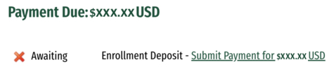 Deposit button on Dons Status Page