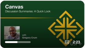 "Discussion Summaries: A Quick Look"