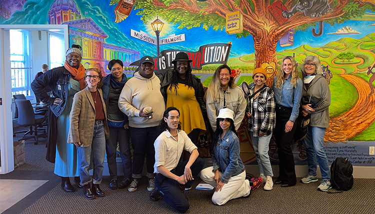 USF community members posing in McCarthy Center