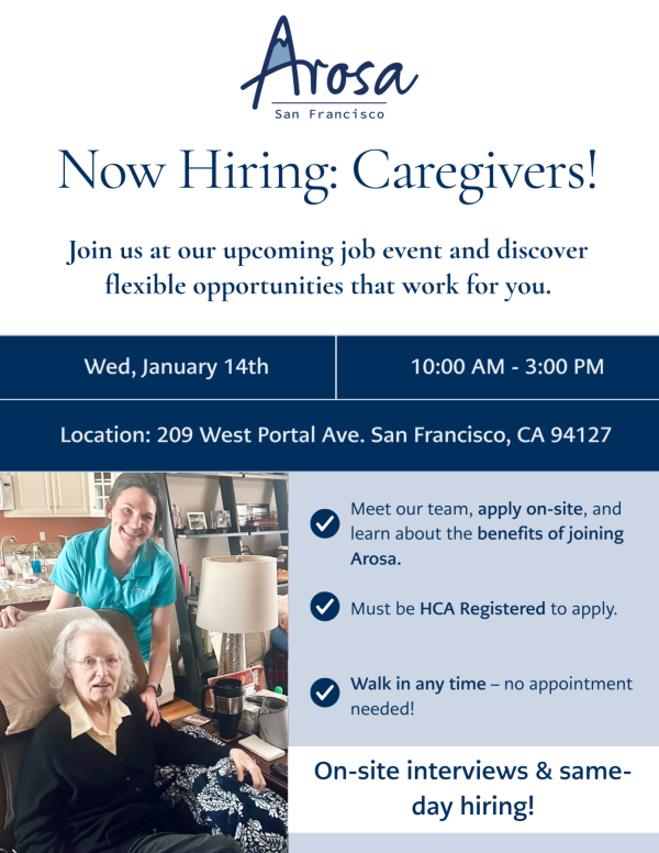 "now hiring: caregivers"