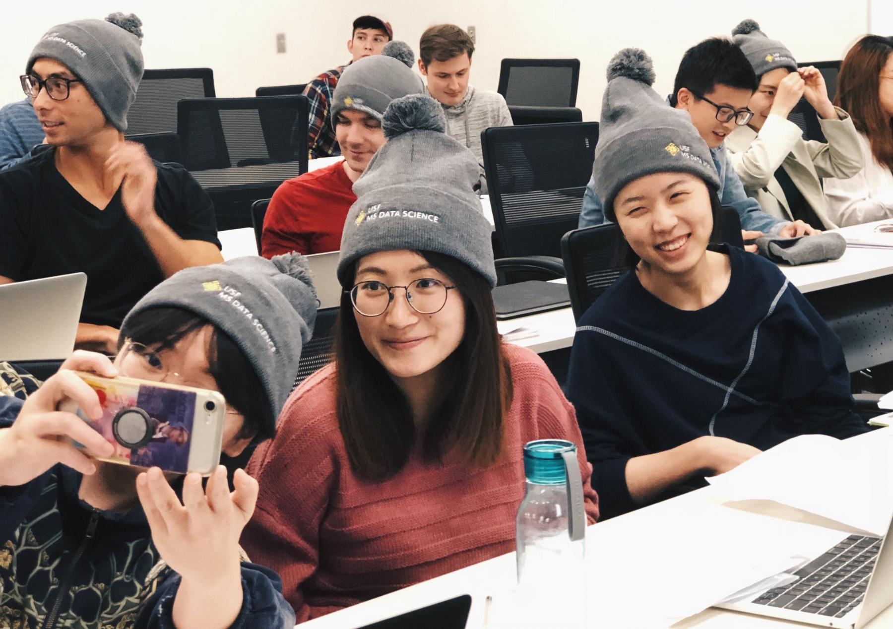 MSDS students in beanies