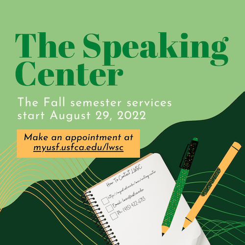 This is an image with the date of starting services at the Speaking Center