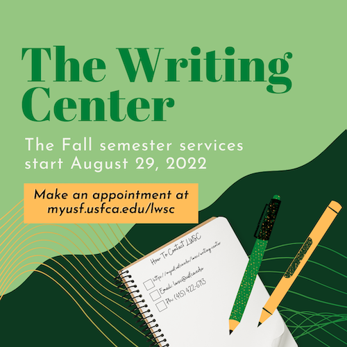 This is an image with the date of starting services at the Writing Center