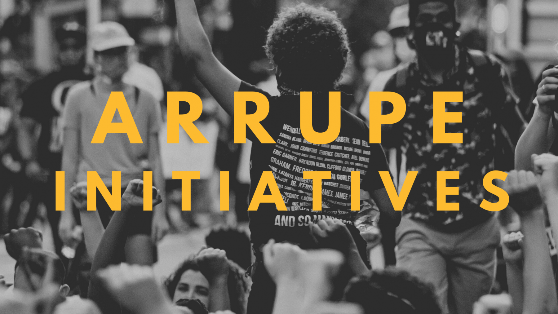 Arrupe Initiatives over raised fists