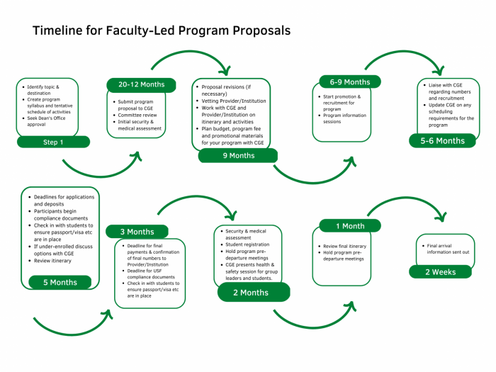 Faculty Led Program Timeline