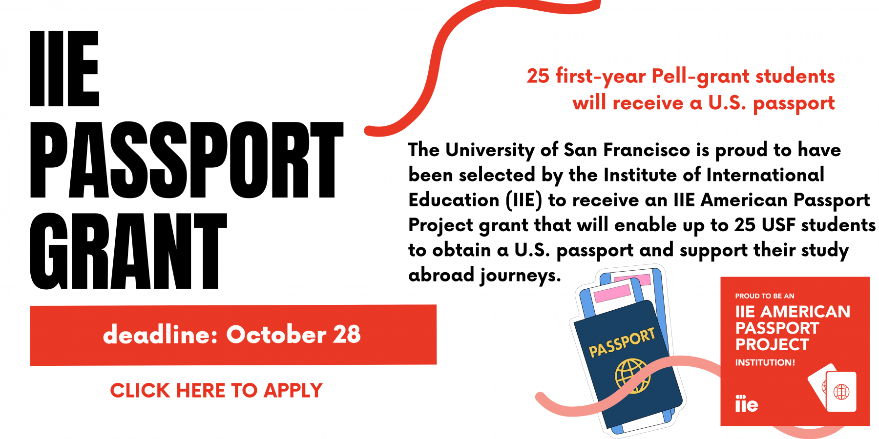 IIE American Passport Grant available for 25 first-year Pell-grant students