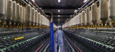 man in weave factory