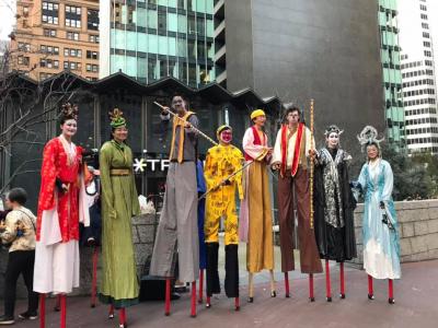 chinese stilt walkers