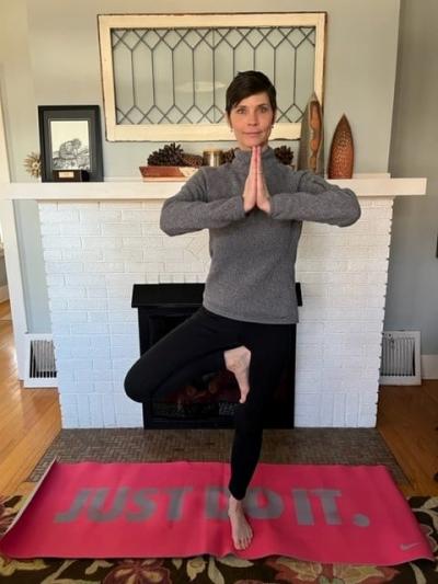person in yoga pose