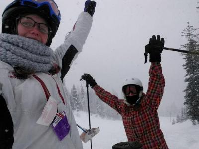 Gonzaga employee skiing